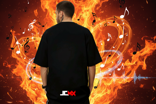 Unisex Black T-Shirt JCMX Oversize